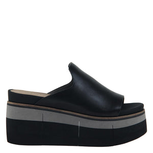 NAKED FEET - FLOW in BLACK Wegde Sandals