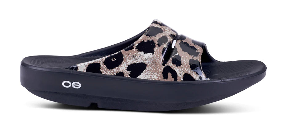OOFOS - OOAHH Limited Slide Sandal - In Cheetah