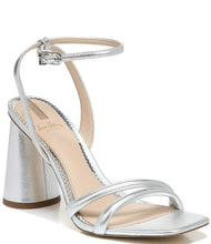 Load image into Gallery viewer, Sam Edelman - Kia Block Heel Ankle Strap Sandal - In Soft silver
