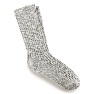 Birkenstock - Cotton Slub Sock - Women's- In Gray / White