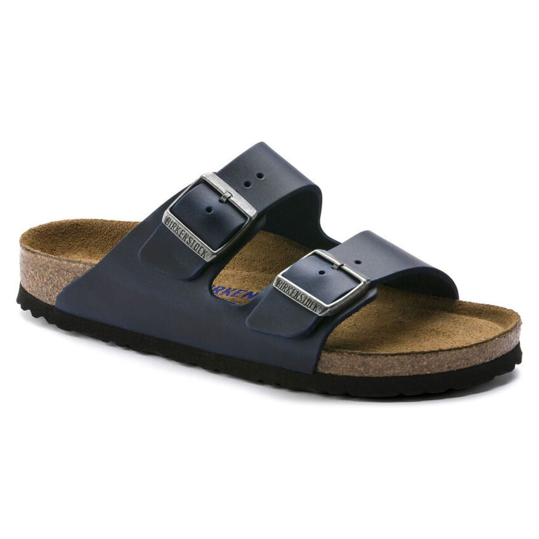 Birkenstock - Arizona Soft Footbed  - Oiled leather- In Blue
