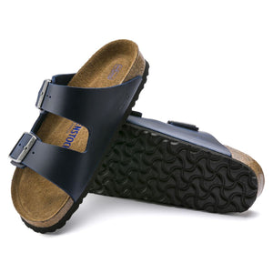 Birkenstock - Arizona Soft Footbed  - Oiled leather- In Blue