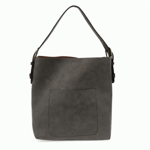 Joy Susan - Classic Hobo Bag -  In Charcoal