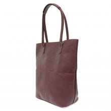 Load image into Gallery viewer, Joy Susan - Kelly North South Front Pocket Tote - In Burgandy
